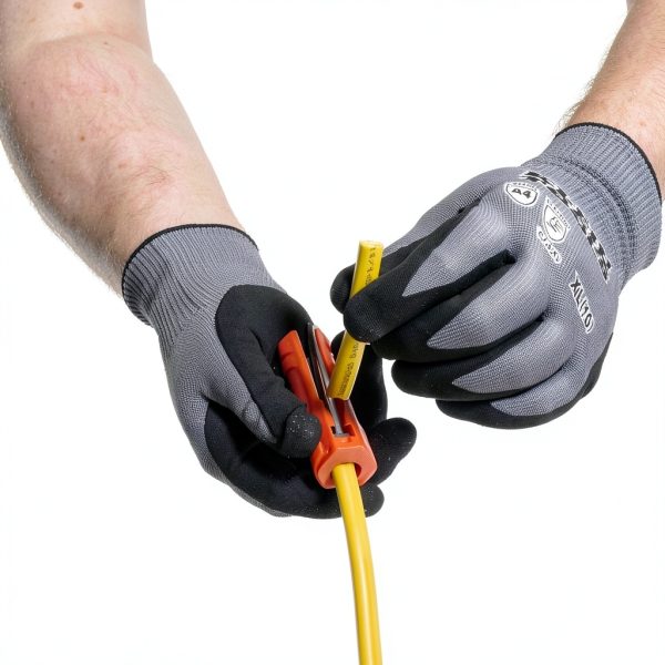 Klein Tools L1412 5-in-1 Cable Stripping Tool for 12-14 AWG, NM Cable Ripper (12/2 and 14/2 Romex), Magnetic with Wire Looping Hole-3