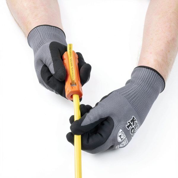 Klein Tools L1412 5-in-1 Cable Stripping Tool for 12-14 AWG, NM Cable Ripper (12/2 and 14/2 Romex), Magnetic with Wire Looping Hole-2