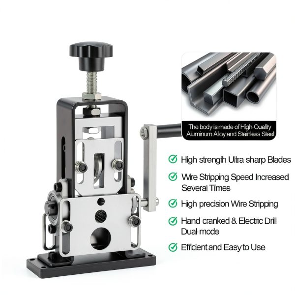 Manual Wire Stripping Machine Trivd Frol Dual Drive 0.06‑1" Black-2