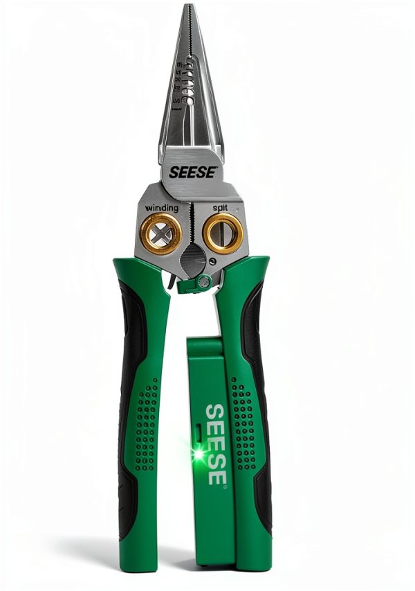 8-in-1 Wire Stripper Pliers by SEESE: Stainless Steel Multi-Function-0