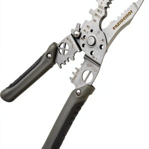 Wire Stripper FASIUCHOI 9-in-1 Multi-Tool Grey Model 001-0