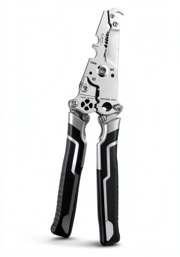Collapsible Wire Stripping Pliers Multi Function Electrician Tool with Crimping, Cutting, and Wrench Features, Compact Foldable Design for Easy Storage-2