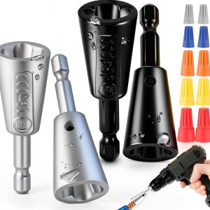 Wire Twister Tool Jheoyrt 4 Pc Set for Drill 8-24 AWG 2-7 Way-0