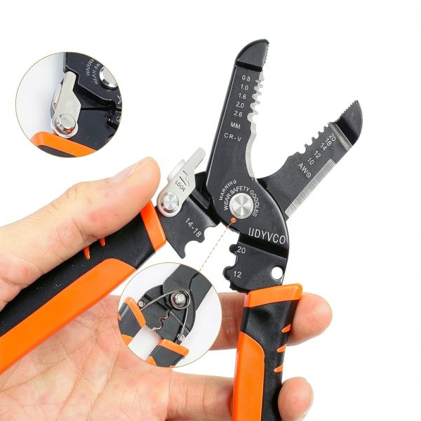 5-In-1 Wire Stripper Tool, 3rd Generation Wire Strippers for 10-20 AWG Electric Wire, 7IN Multifunctional Electrician Cable Stripper for Stripping, Cutting, Crimping, Sharpening, Clamping-4