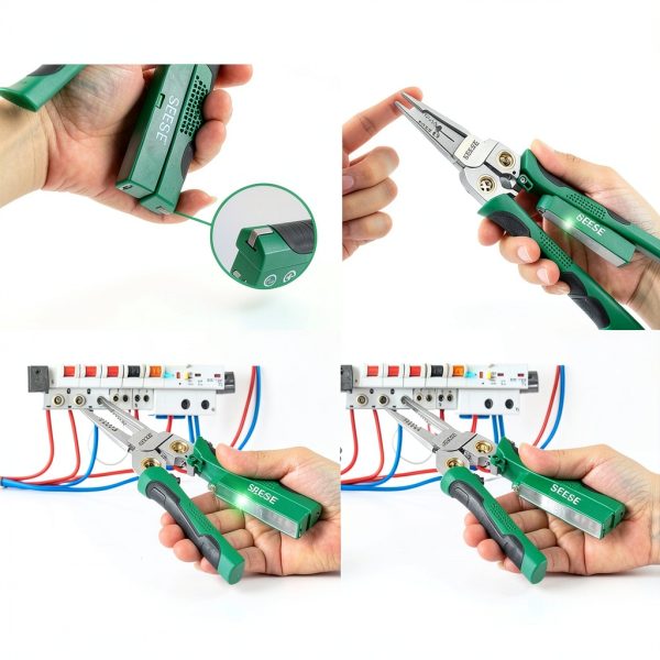 8-in-1 Wire Stripper Pliers by SEESE: Stainless Steel Multi-Function-1